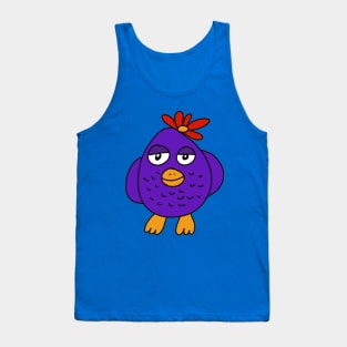 Purple Bird with flower Tank Top